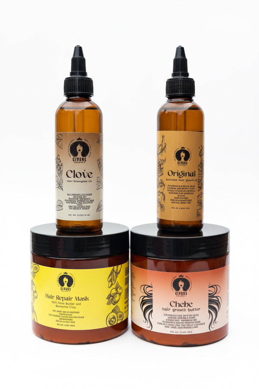 Intense Hair Growth & Repair Set | Strengthen, Moisturise & Restore Shine Haircare With  Mask, Oil And  Moisturizer